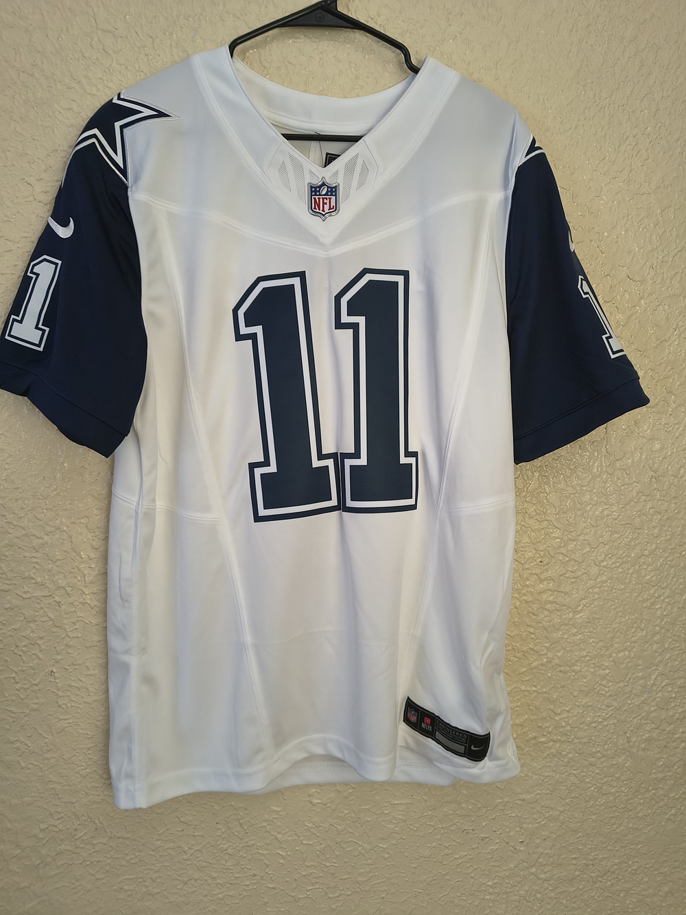 Nike White and Navy #11 Women's Football Jersey